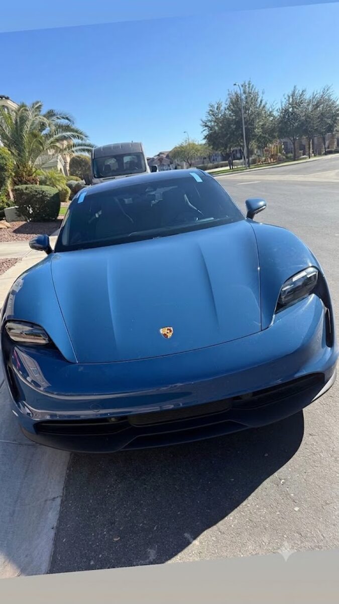 Windshield replacement on a Porsche Taycan